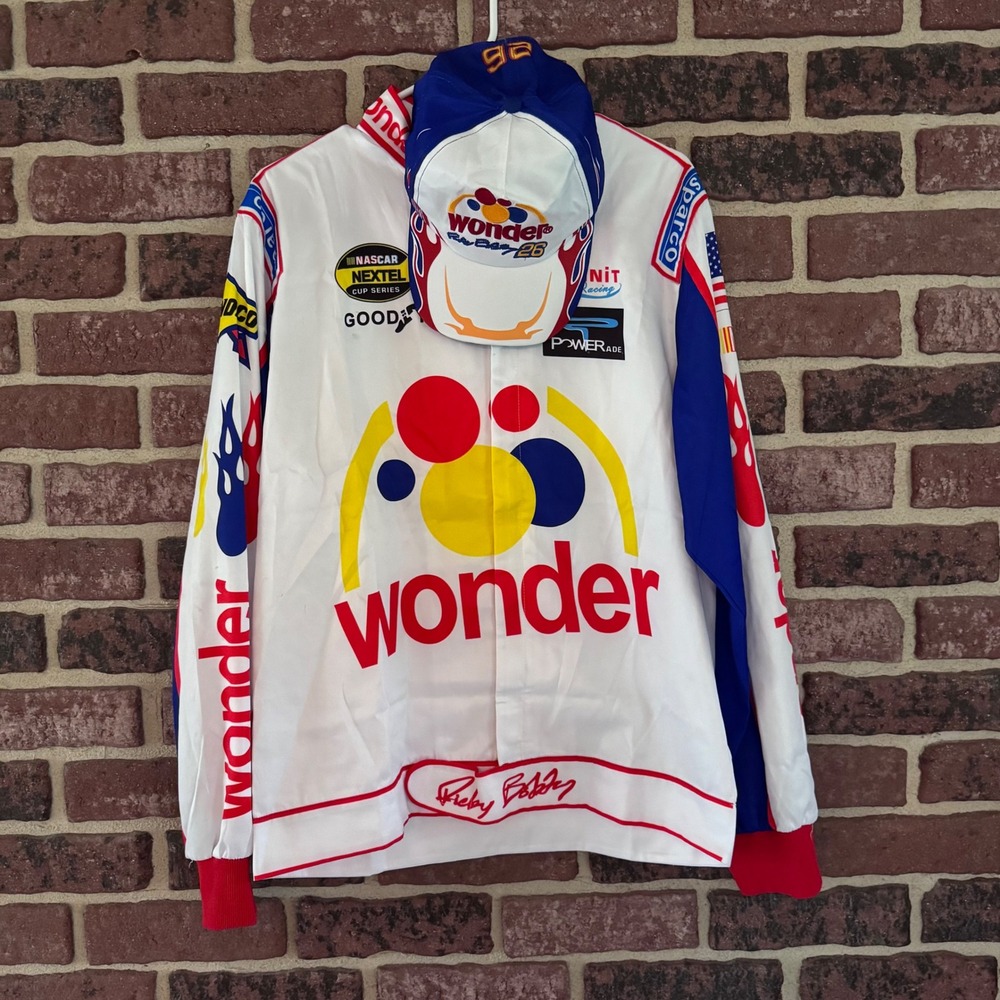 Ricky Bobby Wonder Bread Racing Jacket & Hat Set Talladega Nights Mens M Prop